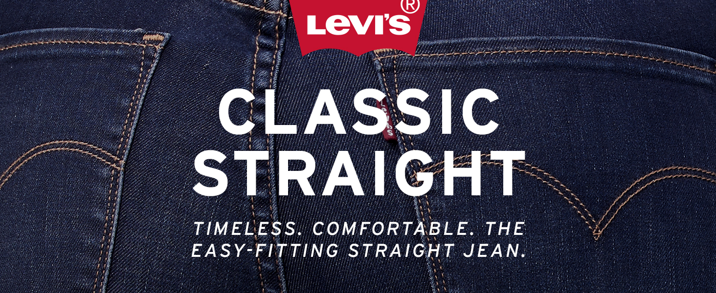 Levi's® Womens Classic Straight Jeans с составом ткани 79% хлопок, 19% полиэстер, 2% эластан