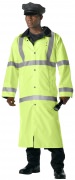 Rothco Hooded Reflective Rain Parka Safety Green 3905