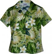 Pacific Legend Tropical Monstera Hawaiian Shirts - 348-3688 Sage