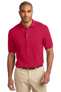 Port Authority Men's Pique Knit Polo Red