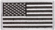 Rothco U.S. Flag Velcro Patch Silver / Forward 17781