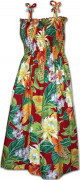 Pacific Legend Hawaiian Tube Dress 332-3799 Red