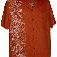 Мужские гавайские рубашки Pacific Legend из хлопка поплин, серия 444