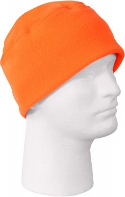 Шапка ярко-оранжевая флисовая Rothco Polar Fleece Watch Cap Safety Orange 8661, фото