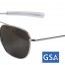 Американские очки в хромовой оправе и стеклянными линзами American Optical The Original Pilot Sunglasses 57mm Chrome Frame 10700 - AO® The ORIGINAL Pilot Sunglasses 57mm - Chrome Frame # 10700