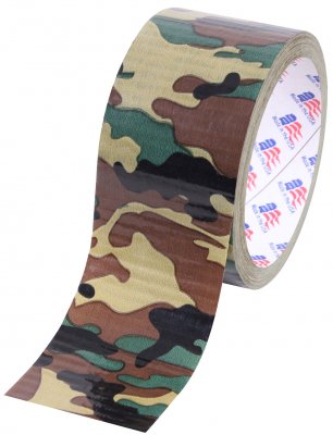 Скотч армированный многоцелевой Military Duct Tape Woodland Camo 8220, фото