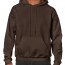 Толстовка Gildan Mens Hooded Sweatshirt Dark Chocolate - Мужская кенгурушка с капюшоном Gildan Mens Hooded Sweatshirt Dark Chocolate
