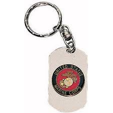 Жетон-брелок для ключей Dog Tag Key Chain - Silver Marines - 4783, фото