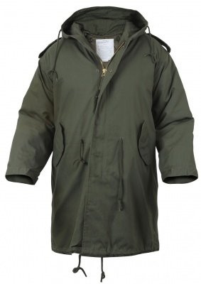 Американская, зимняя, винтажная оливковая куртка парка фиштэил M-51 Fishtail Parka с утепляющей подстежкой Rothco 9462, фото