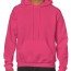 Толстовка Gildan Mens Hooded Sweatshirt Heliconia - Мужская толстовка с капюшоном Gildan Mens Hooded Sweatshirt Dark Heliconia