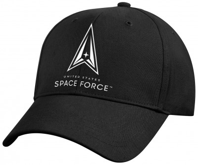 Бейсболка черная c логотипом Космических сил США (United States Space Force) Rothco US Space Force Low Profile Cap Black 3948, фото