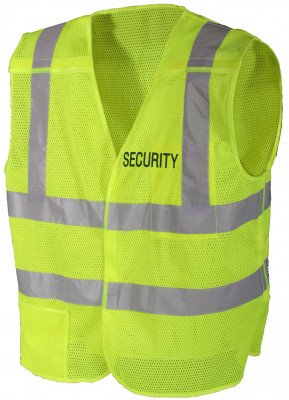 Сигнальный жилет ярко-зеленый с надписью «SECURITY» Rothco 5-point Breakaway Vest Safety Green 8457, фото