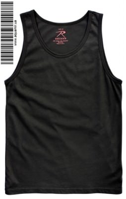 Майка чёрная Rothco Military Tank Top Black 6602, фото