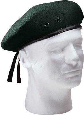 Берет армейский шерстяной темно-зеленый Rothco G.I. Style Beret Green 4908, фото