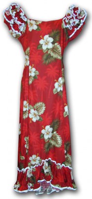 Гавайское платье му-му Pacific Legend Long Muumuu Dress - 334-2798 Red, фото
