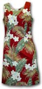 Pacific Legend Hawaiian Short Tank Dress - 315-3319 Maroon