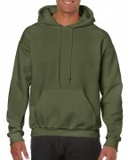 Gildan Mens Hooded Sweatshirt Military Green