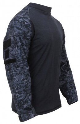 Рубашка под бронежилет Rothco Military FR NYCO Combat Shirt Midnight Digital Camo 90215, фото