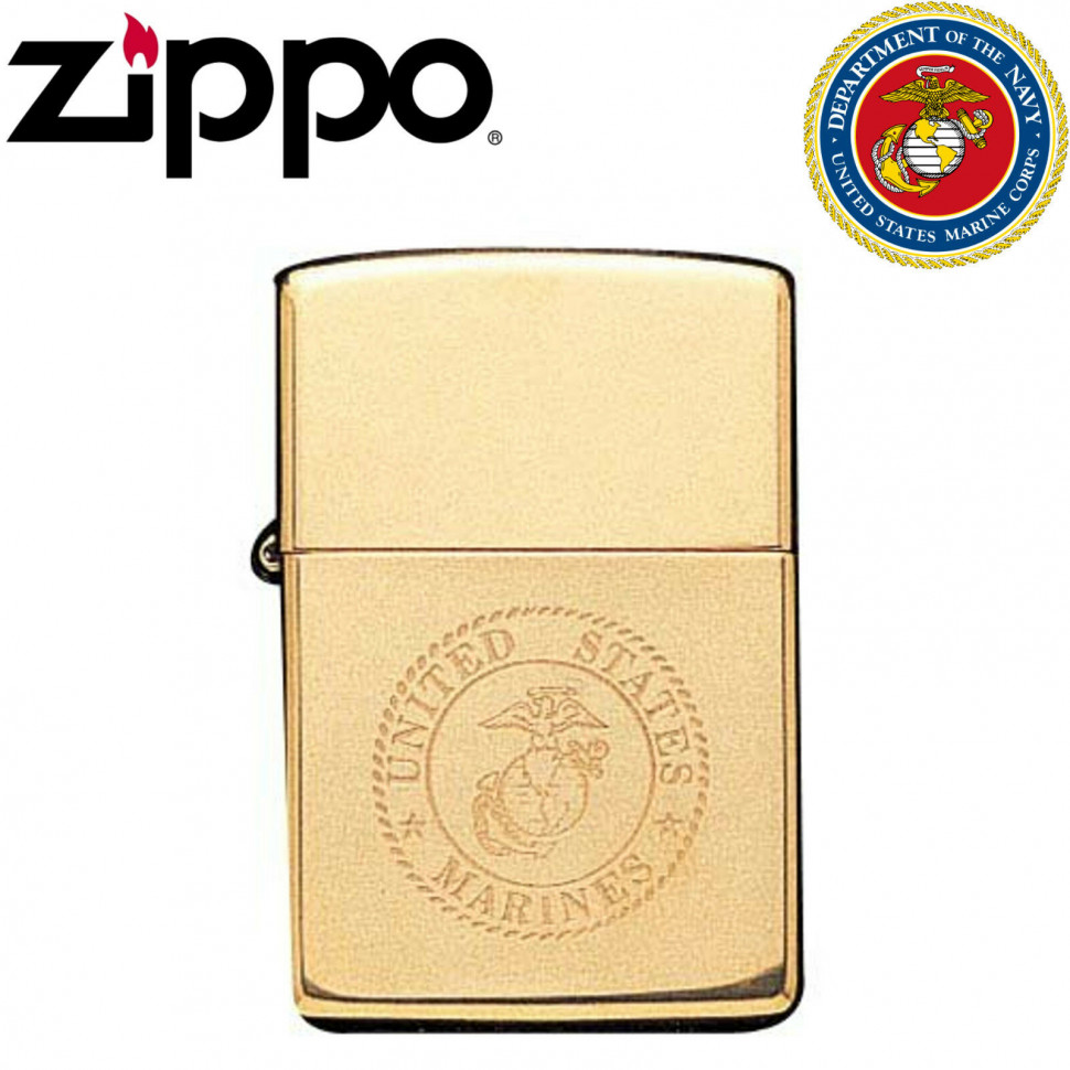 zazhigalka zippo s emblemoj korpusa morskoj pehoty ssha zippo lighter solid brass w usmc logo