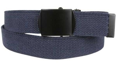 Ремень темно-синий брючный хлопковый Rothco Military Web Belts w/ Black Buckle Navy Blue 4294, фото