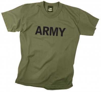 Футболка детская Rothco Kids Army Physical Training T-Shirt Olive 66136, фото