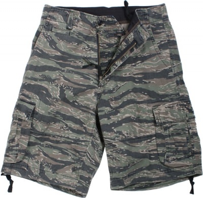 Шорты тигровый лесной камуфляж утилитарные винтажные Rothco Vintage Infantry Utility Shorts Tiger Stripe Camo 2214, фото
