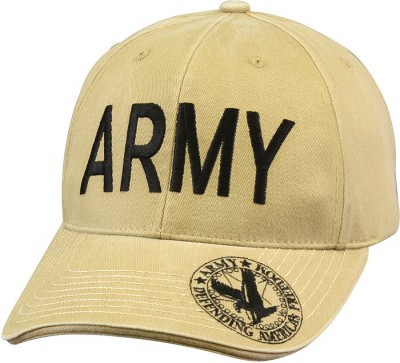 Бейсболка винтажная Rothco Vintage Deluxe Army Low Profile Insignia Cap Khaki 9788, фото