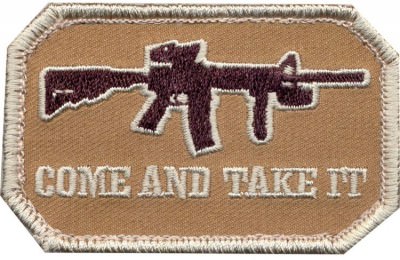 Нашивка «Приди и возьми это» с изображением карабина M-4 SOPMOD Rothco Come and Take It Morale Patch 72196, фото