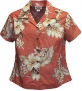 Pacific Legend Luau Ladies Hawaiian Shirts - 348-3162 Peach