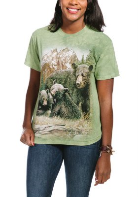 Футболка с медведями The Mountain T-Shirt Black Bear Family 105980, фото