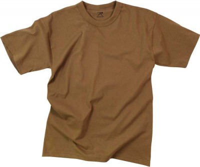 Футболка Rothco T-Shirt Poly/Cotton Brown 6848, фото