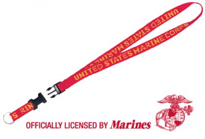 Шейный ремень для ключей Rothco Military Neck Strap Key Rings Red USMC 2700, фото