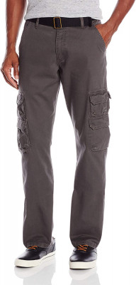 Карго брюки хаки просторного кроя серые Wrangler Authentics Premium Relaxed Straight Twill Cargo Pant Anthracite ZM6BLA, фото