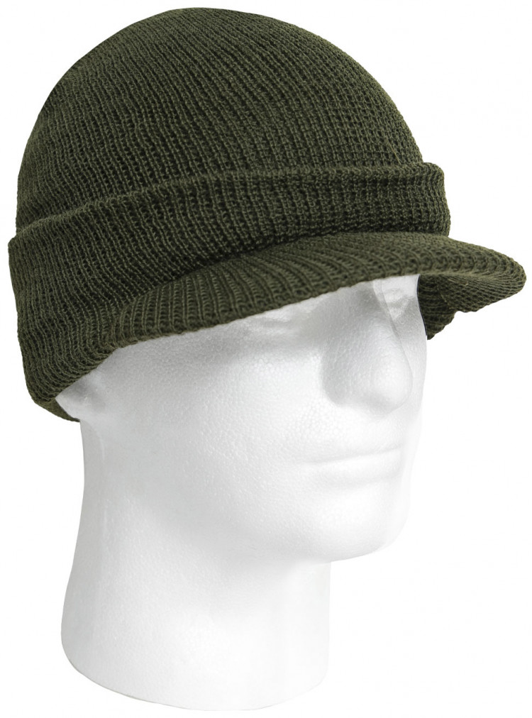Шапка американская оливковая шерстяная с козырьком Wintuck® Wool