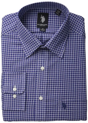 U.S. Polo Assn. Men's Navy and White Small Plaid #  Navy, фото