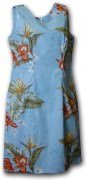 Pacific Legend Hawaiian Short Tank Dress - 315-3375 Blue