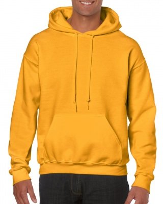 Толстовка пуловер с капюшоном золотая Gildan Mens Hooded Sweatshirt Gold, фото
