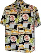 Men's Hawaiian Shirts Allover Prints - 410-3858 Black