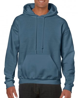 Толстовка Gildan Mens Hooded Sweatshirt Indigo Blue, фото