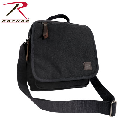 Сумка хлопковая черная для планшета и документов Rothco Everyday Work Shoulder Bag Black 2358, фото
