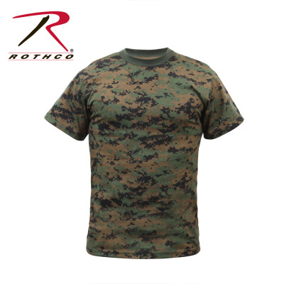 Футболка детская лесной цифровой камуфляж Rothco Kids Camo T-Shirt Woodland Digital 6396, фото