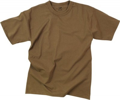 Футболка коричневая хлопковая Rothco T-Shirt 100% Cotton Brown 7848, фото