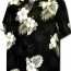 Черная мужская хлопковая гавайская рубашка (гавайка) с цветами гибискуса Pacific Legend Hawaiian Shirts Hibiscus Islands - 