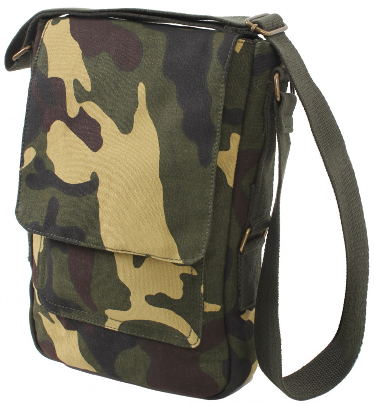 Rothco Vintage Canvas Military Tech Bag Woodland Camo 5795 Oдежда