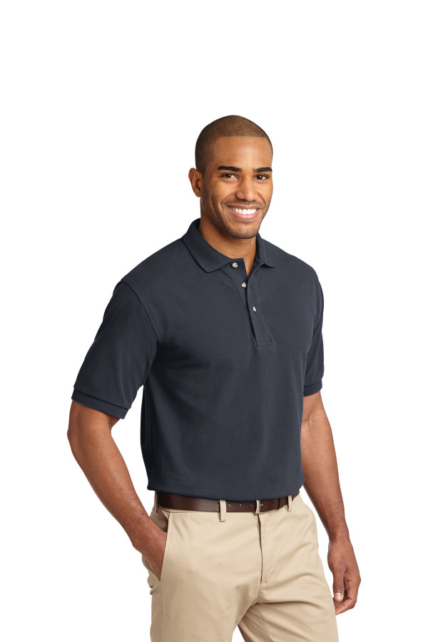 トップス NEIGHBORHOOD PIQUE CLASSIC POLOSHIRT Классическая темно-синяя хлопковая футболка поло Port Authority