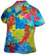 Pacific Legend Aloha Tropical World Hawaiian Shirts - 348-3767 Turquoise