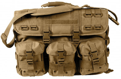 Сумка-портфель для брифинга тактическая койотовая Rothco MOLLE Tactical Laptop Briefcase Black 3191, фото