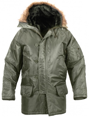 Зимняя куртка аляска серо-зеленая Rothco N-3B Snorkel Parka Sage 9387, фото