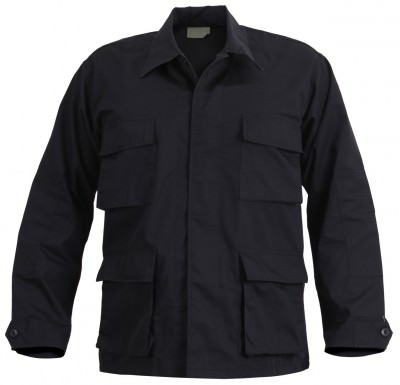 Черный полицейский китель Rothco SWAT Cloth BDU Shirt Black 6210, фото