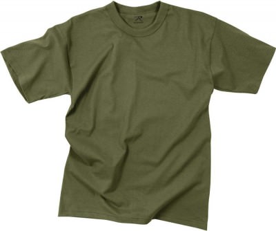 Футболка оливковая хлопковая Rothco T-Shirt 100% Cotton Olive Drab 7979, фото